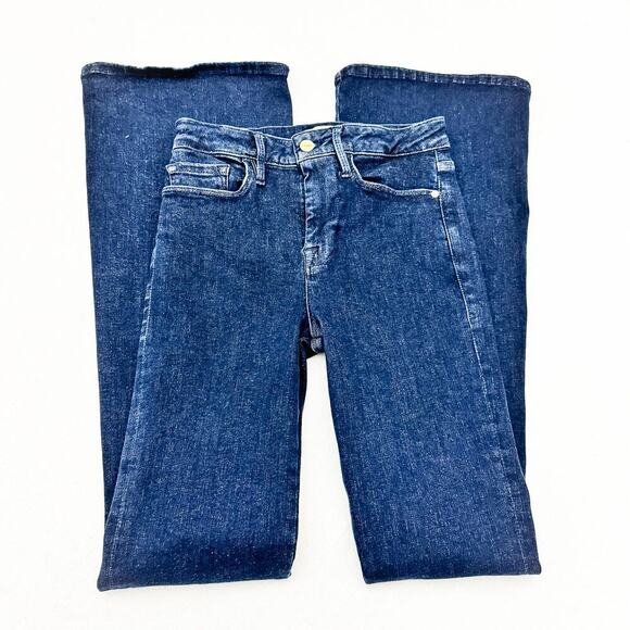 Frame Le One Flare Keller Dark Wash Denim Jeans Wide Leg Zip Fly Size 1 (26) - Picture 4 of 8